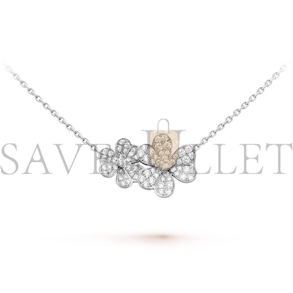 VAN CLEEF ARPELS FRIVOLE NECKLACE, 9 FLOWERS - WHITE GOLD, DIAMOND  VCARN25400